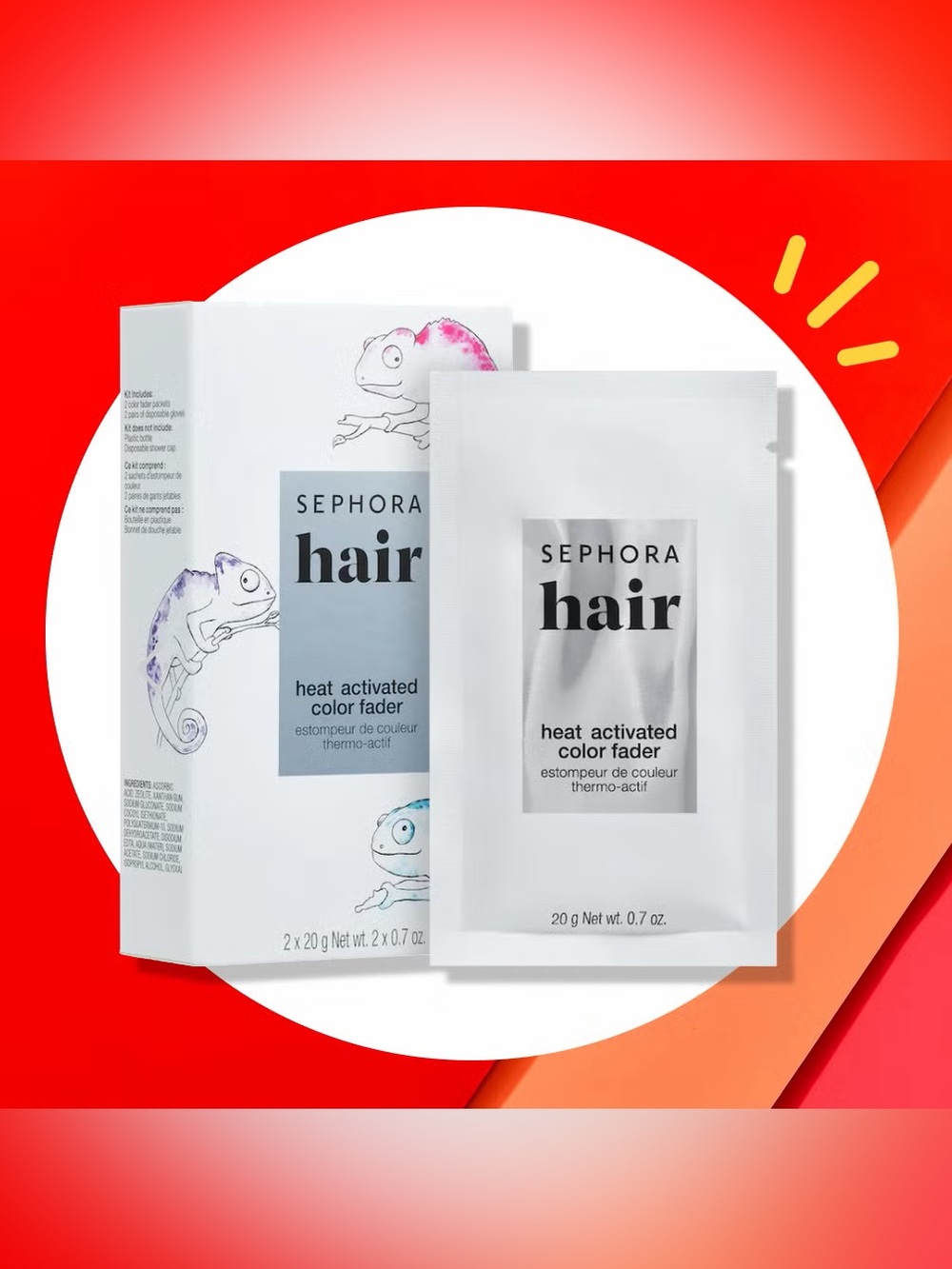 NIB SEPHORA hair Heat Activated Color Fader 2 X .7 Oz
